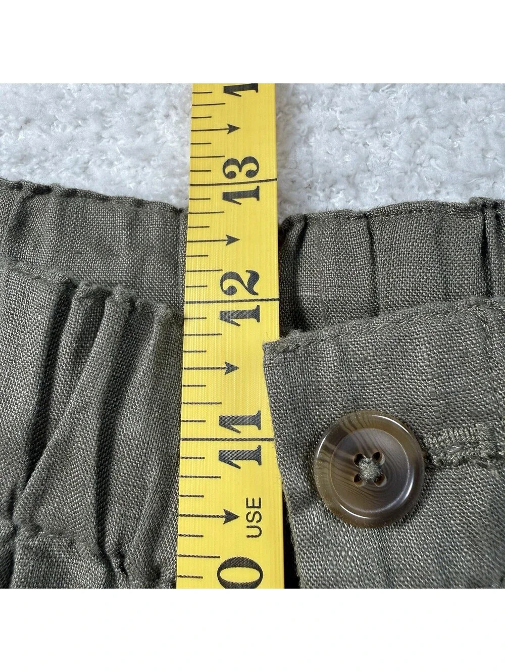 Quince 100% European Linen Pants Men’s M Bayberry Olive Elastic Waist